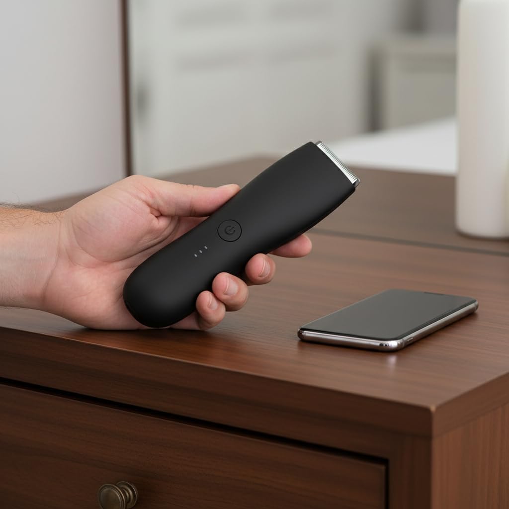 Body Hair Trimmer for Men with Wireless Charging